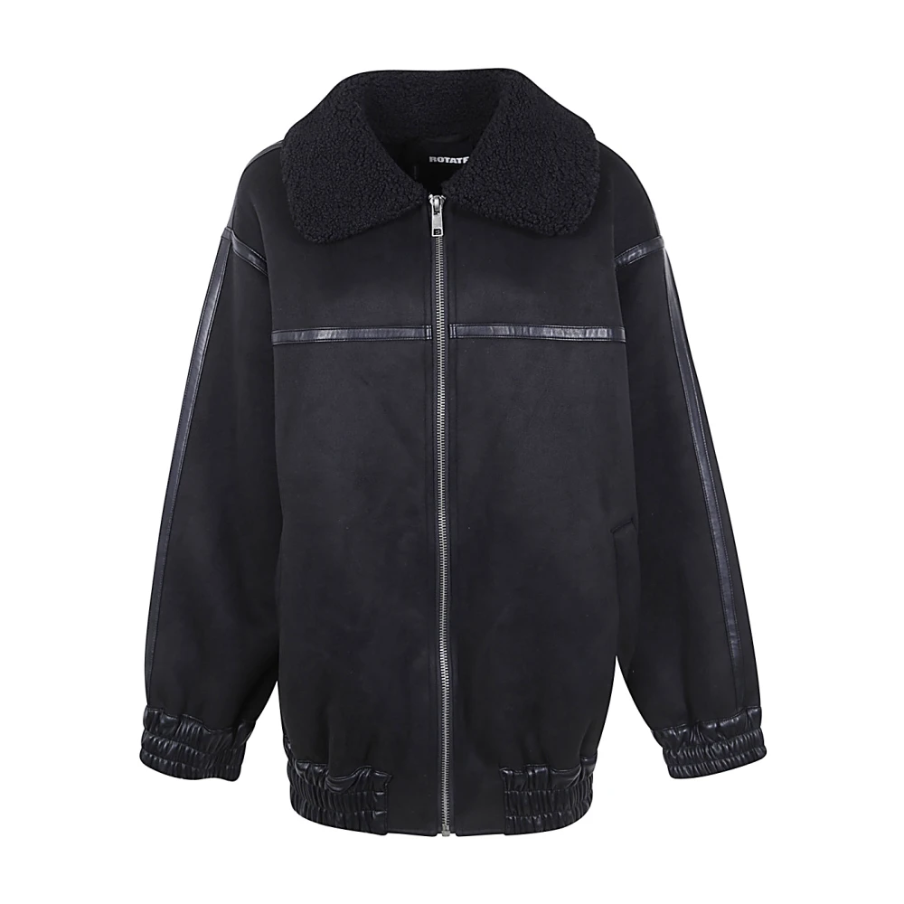 Rotate Birger Christensen Zwarte Oversized Bomberjack Black Dames