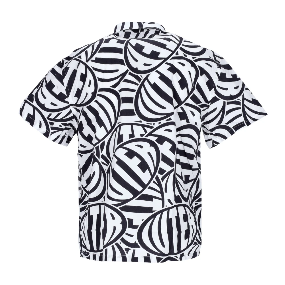 Iuter Hongerige Witte Korte Mouw Shirt Black Heren
