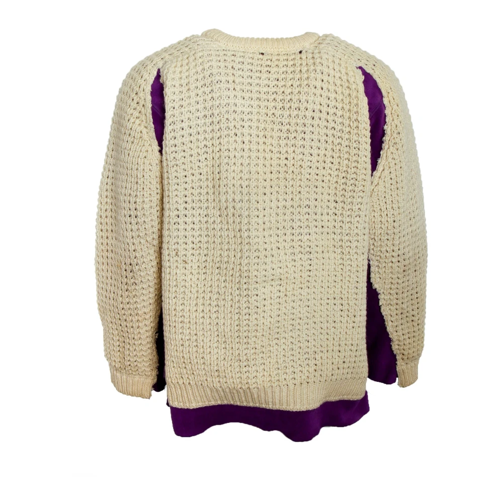 Needles Round-neck Knitwear Beige Heren