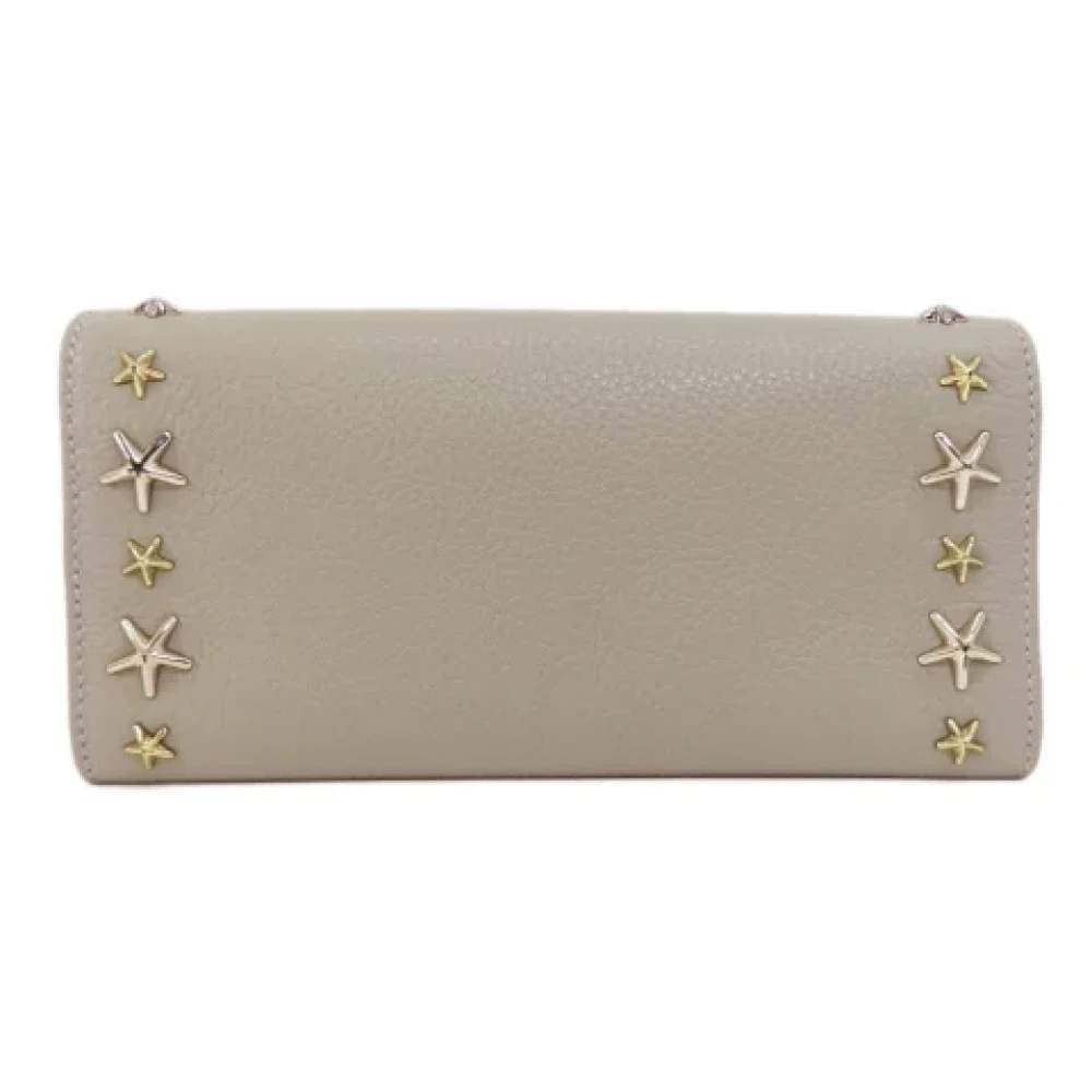 Jimmy Choo Pre-owned Leather wallets Gray Dames
