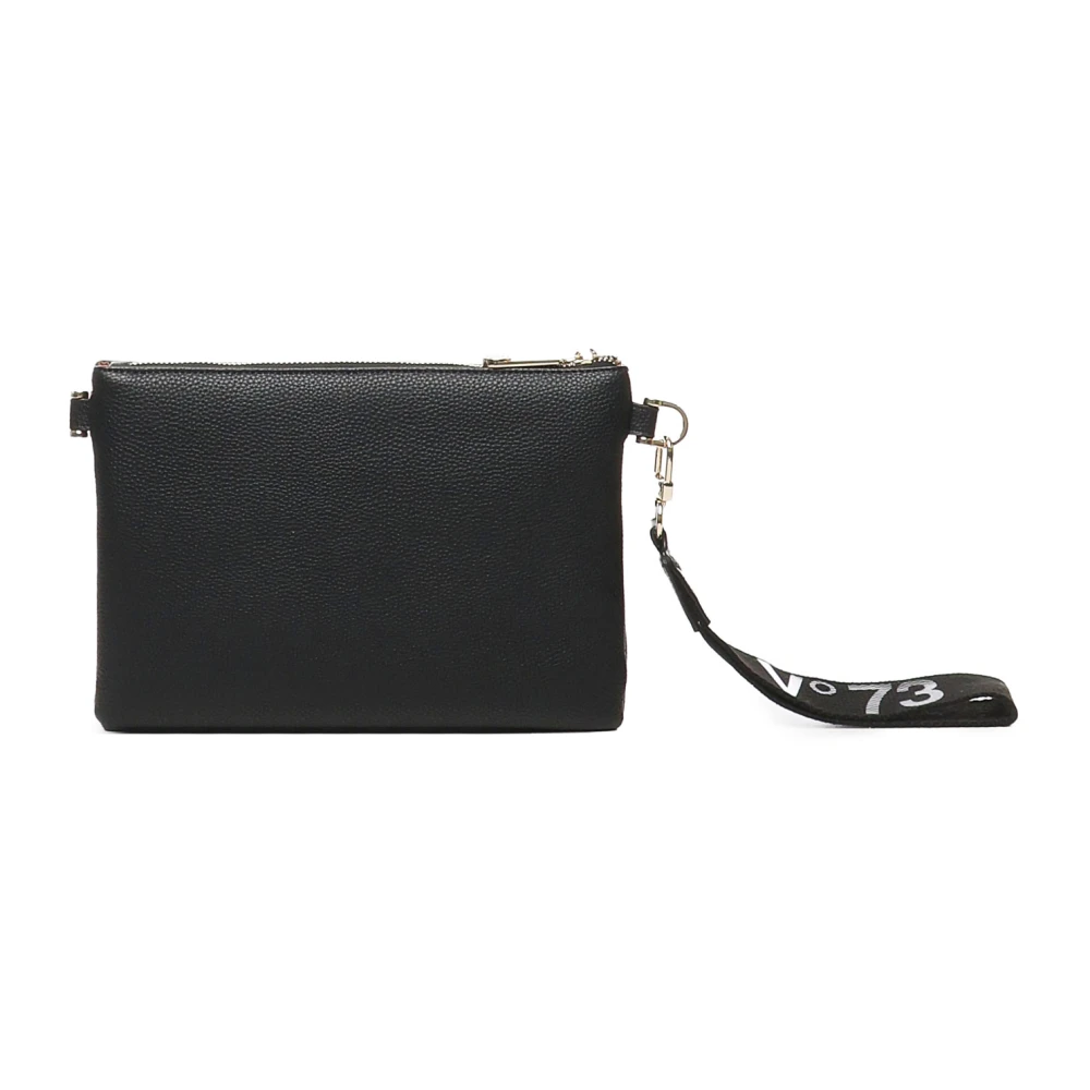 V73 Zwarte schoudertas met ritssluiting Black Dames