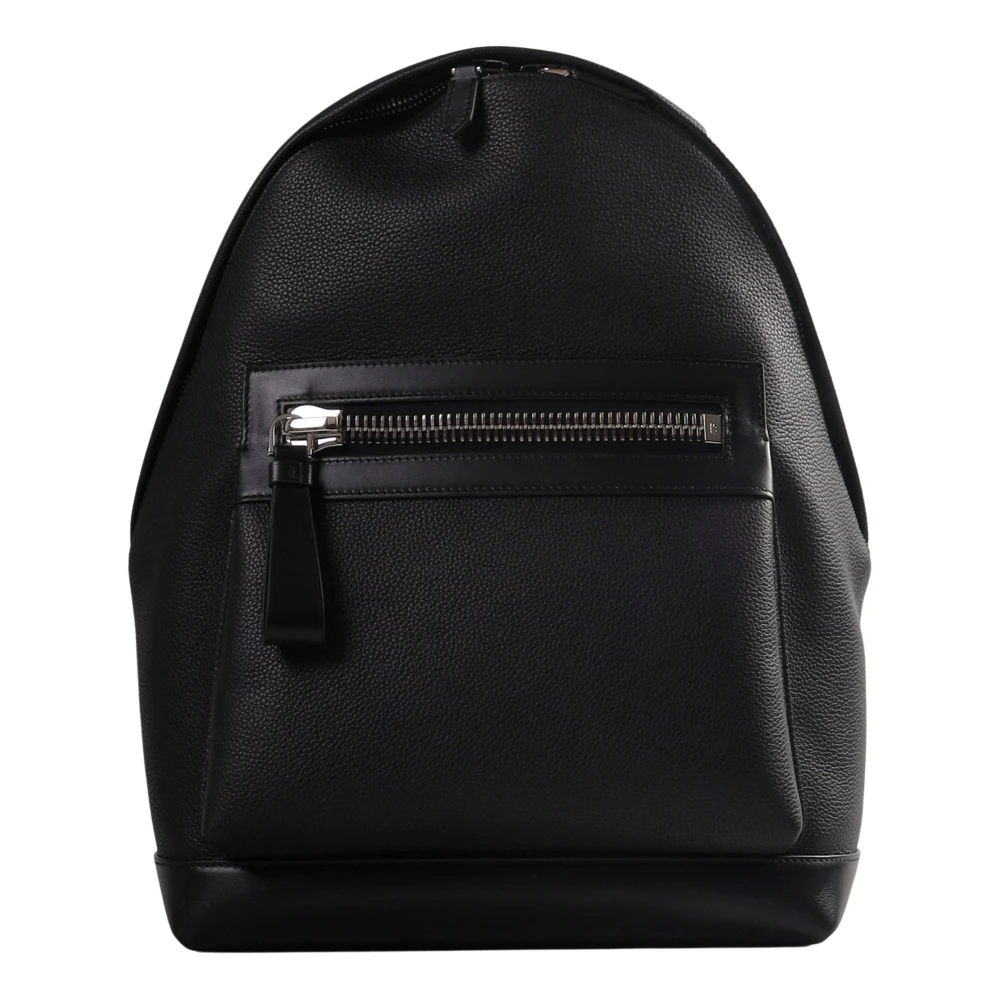 Tom Ford Men's Black Buckley Soft Grain Leather Backpack - Backpacks - One Size - Bags