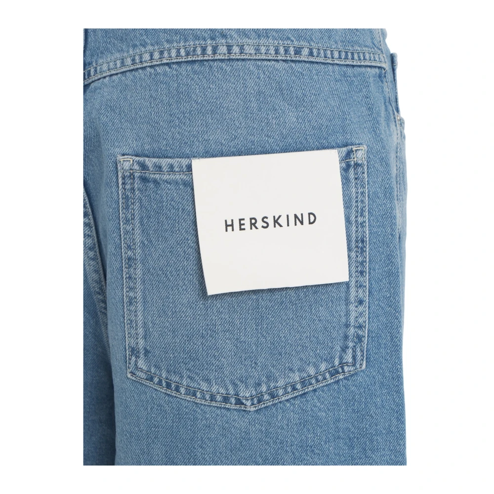 Birgitte Herskind Blauwe Denim Bermuda Shorts Stijlvolle Finish Blue Dames