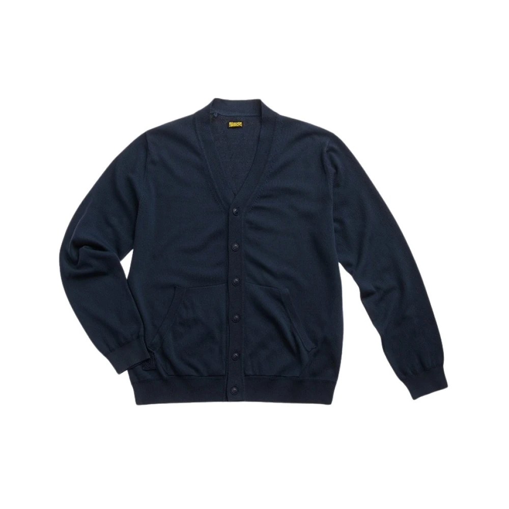 Blauer Men's Blue Navy Knit Jacket - Cardigans - M - Knitwear