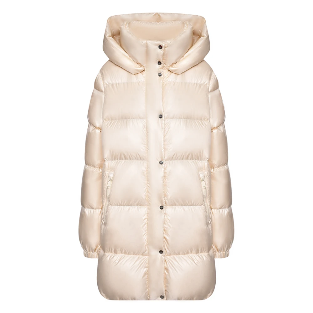 Add Donsjack met afneembare capuchon Beige Dames