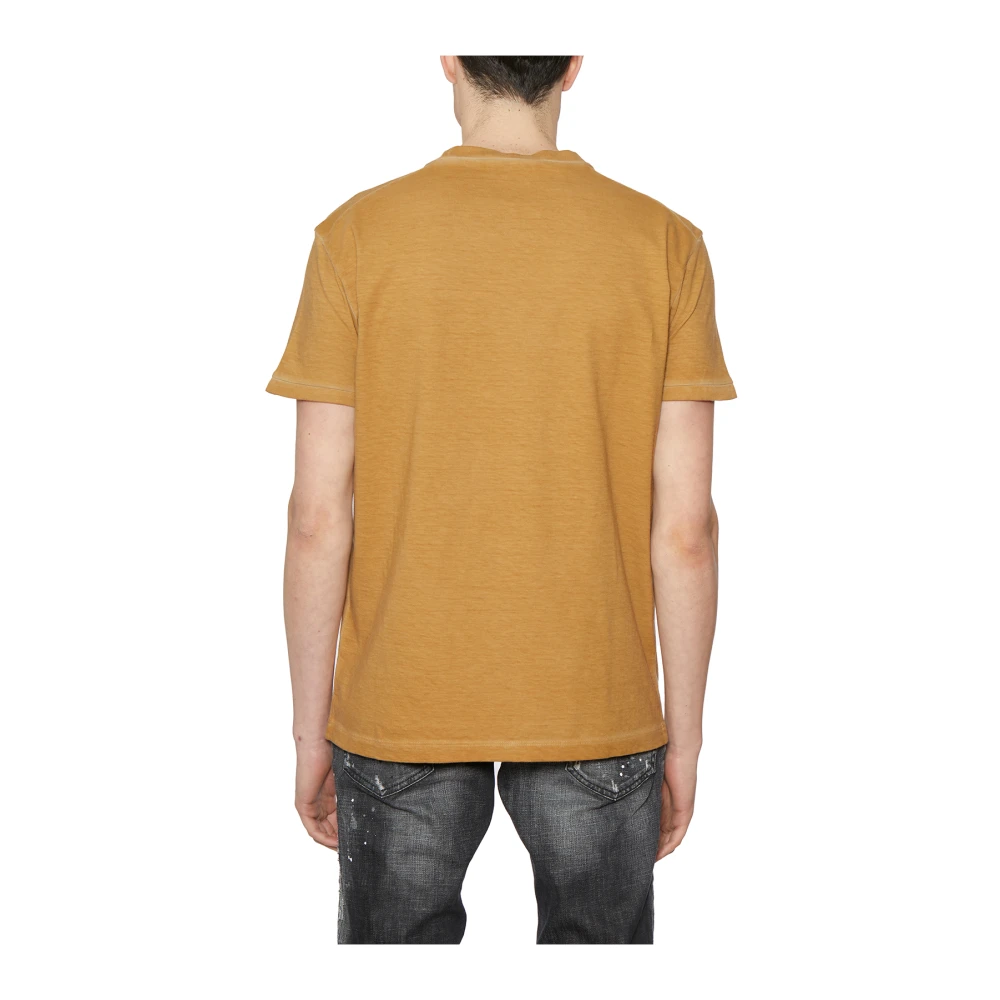 Dsquared2 Katoenen Print T-Shirt Beige Heren