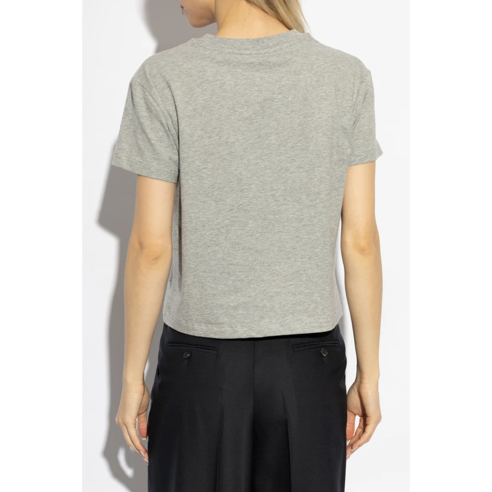 A.p.c. Katoenen T-shirt met logo Gray Dames