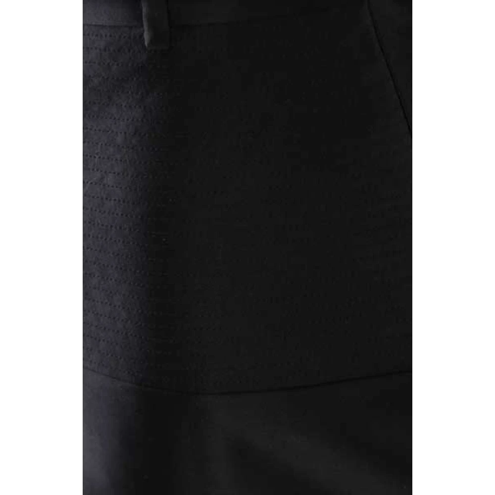 Gucci Zwarte zijden kokerrok met grafische borduursels en voorste split Black Dames
