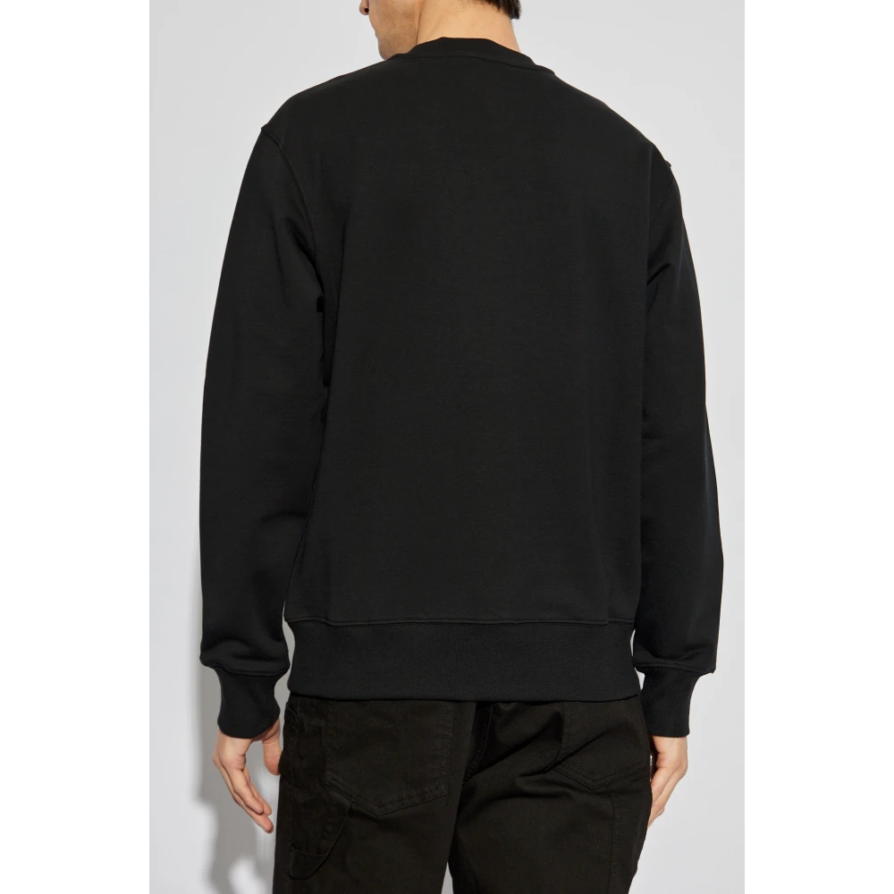 Versace Jeans Couture Sweatshirt met bedrukt logo Black Heren