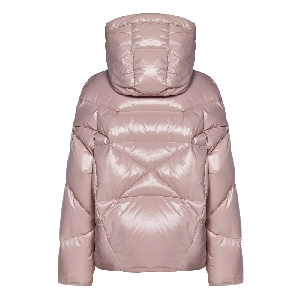 Khrisjoy Roze Trekkoord Hood Jas Pink Dames