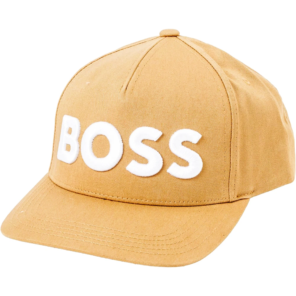 Hugo Unisex Brown Hats & Caps, One Size, Mocha Cotton Cap With Embroidered Logo