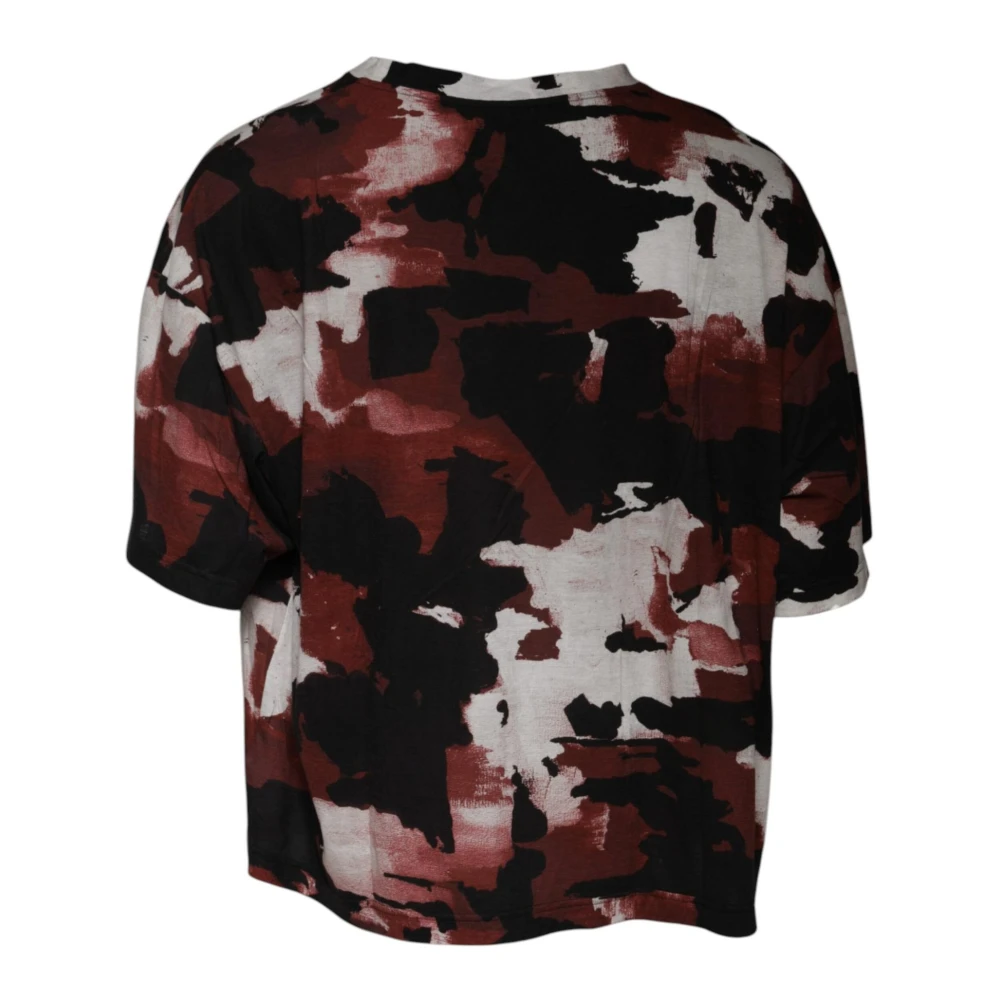 Dolce & Gabbana Camouflage Logo Katoenen T-shirt Multicolor Heren