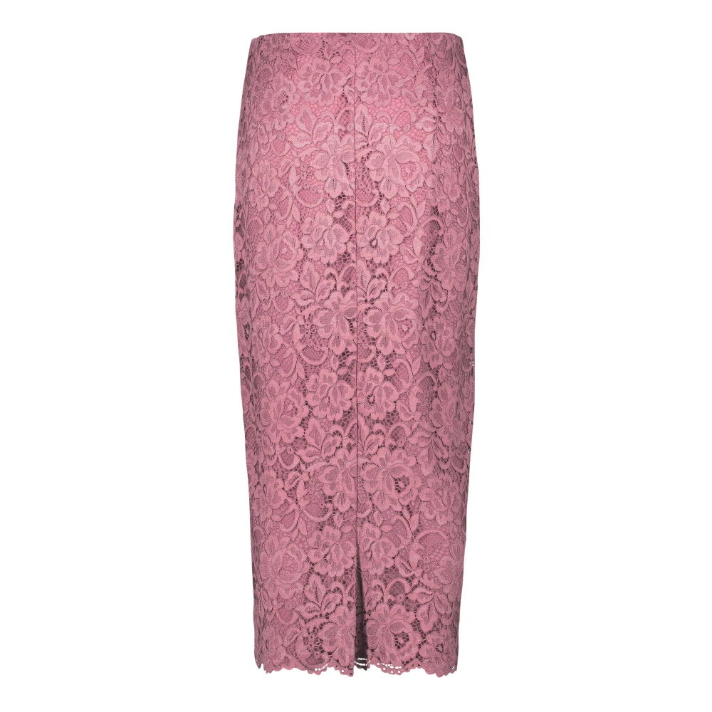 Vera Mont Elegante Kanten Rok met Strikdetail Pink Dames