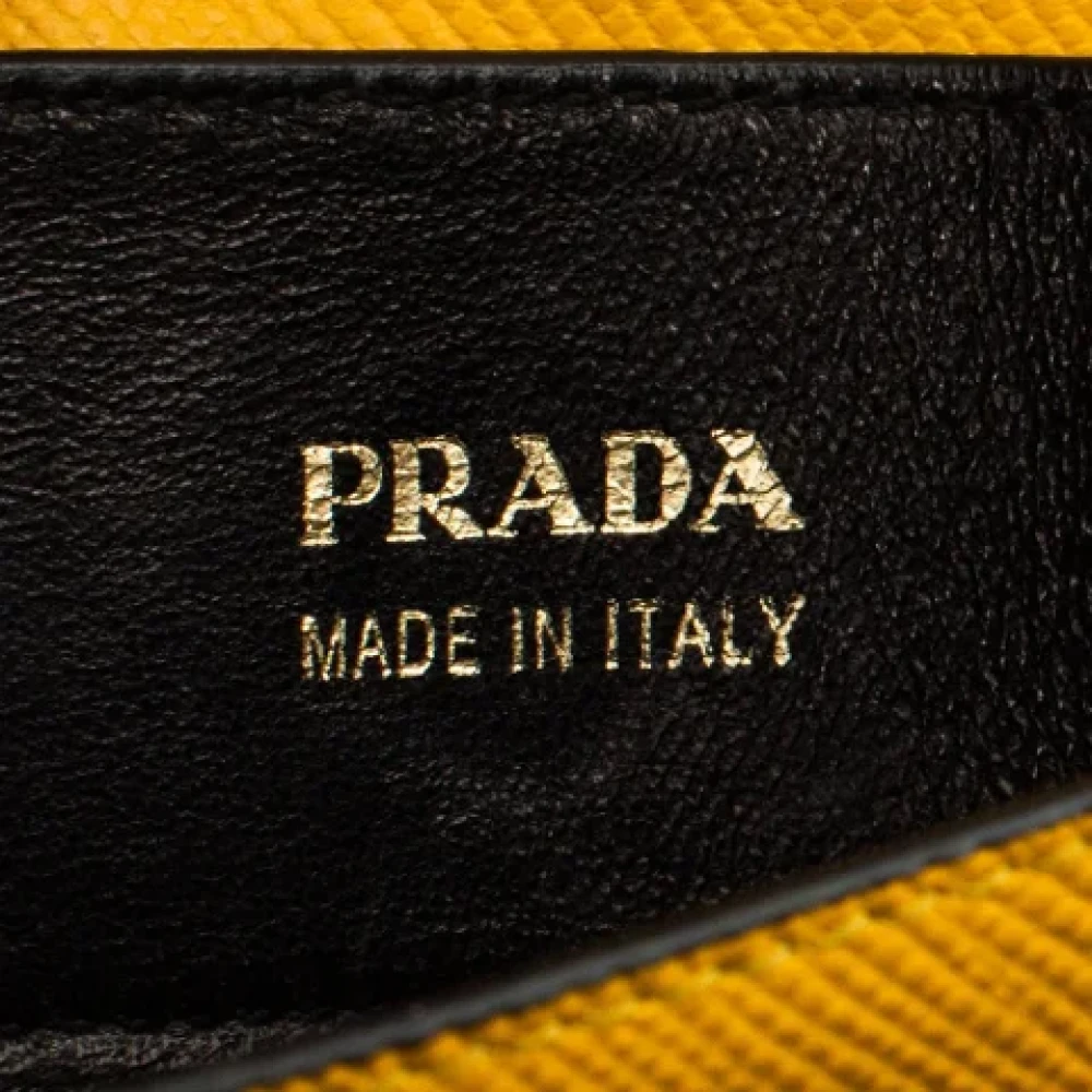 Prada Vintage Pre-owned Leather prada-bags Yellow Dames