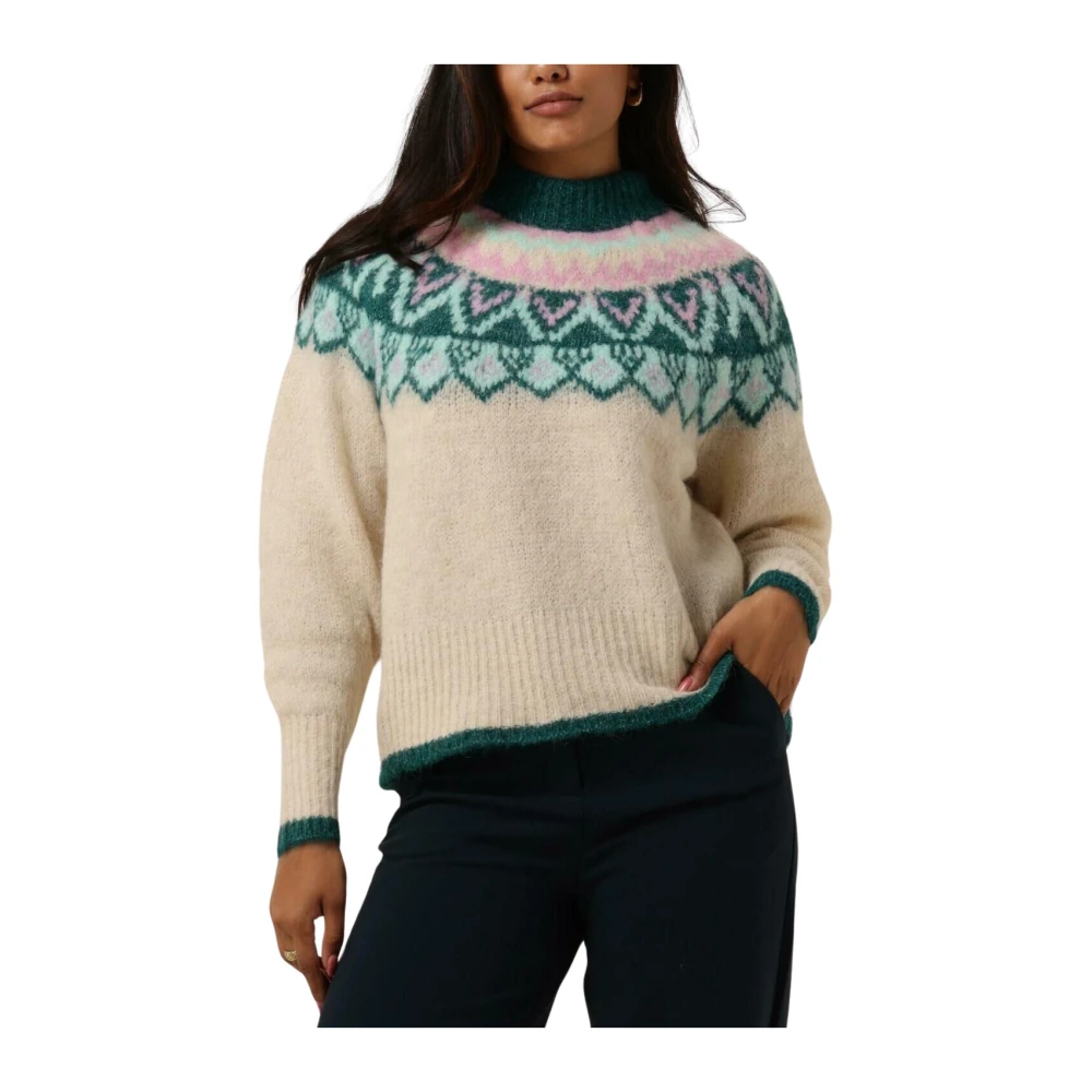 Y.A.S Beige Gebreide Pullover Trui Beige Dames