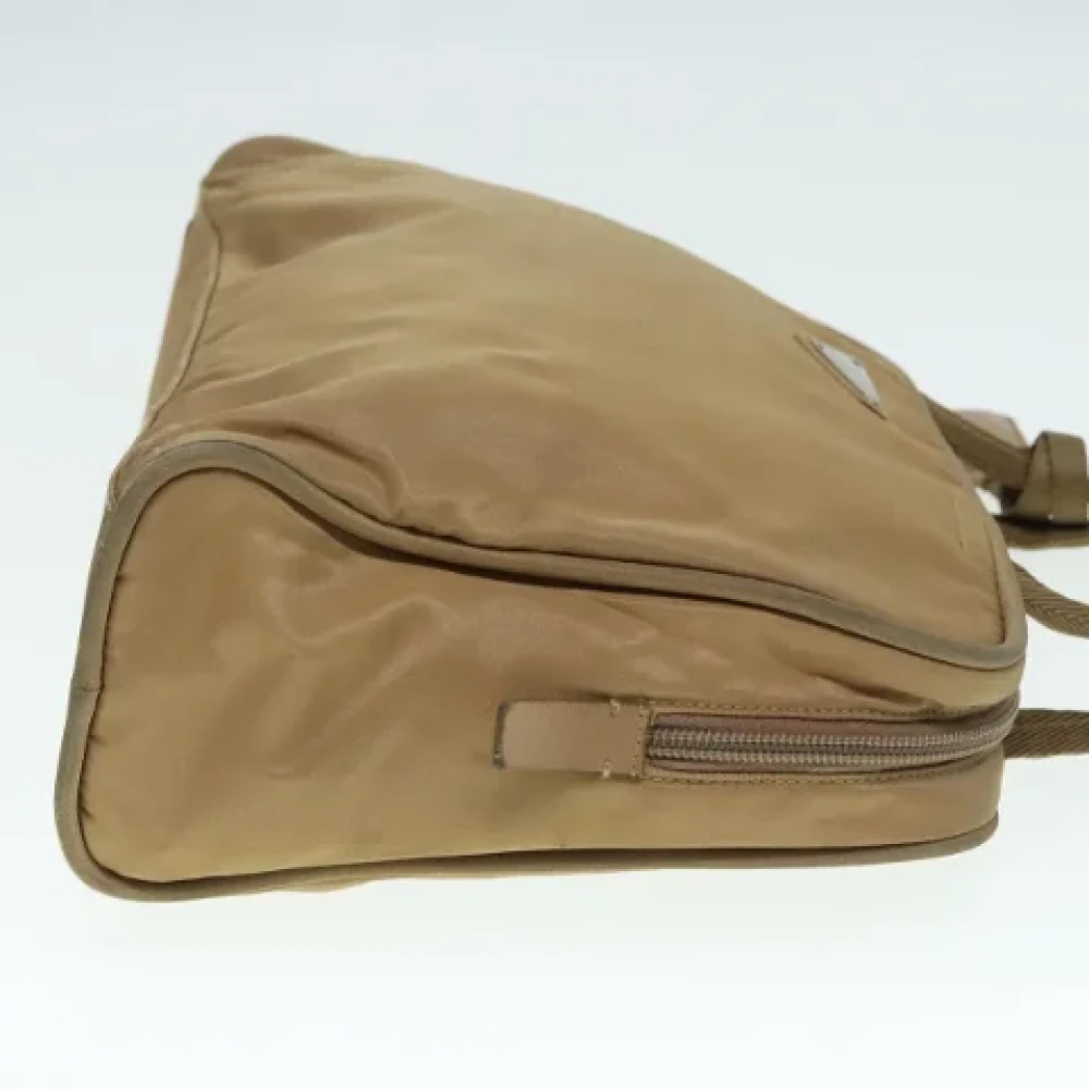 Prada Vintage Pre-owned Nylon handbags Brown Dames