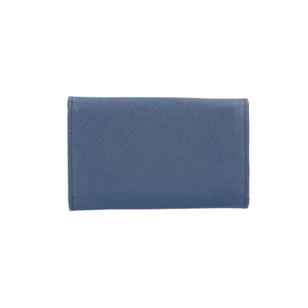 Prada Vintage Pre-owned Leather key-holders Blue Heren