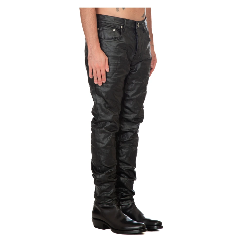 Purple Brand Gecoate broek met patent Black Heren