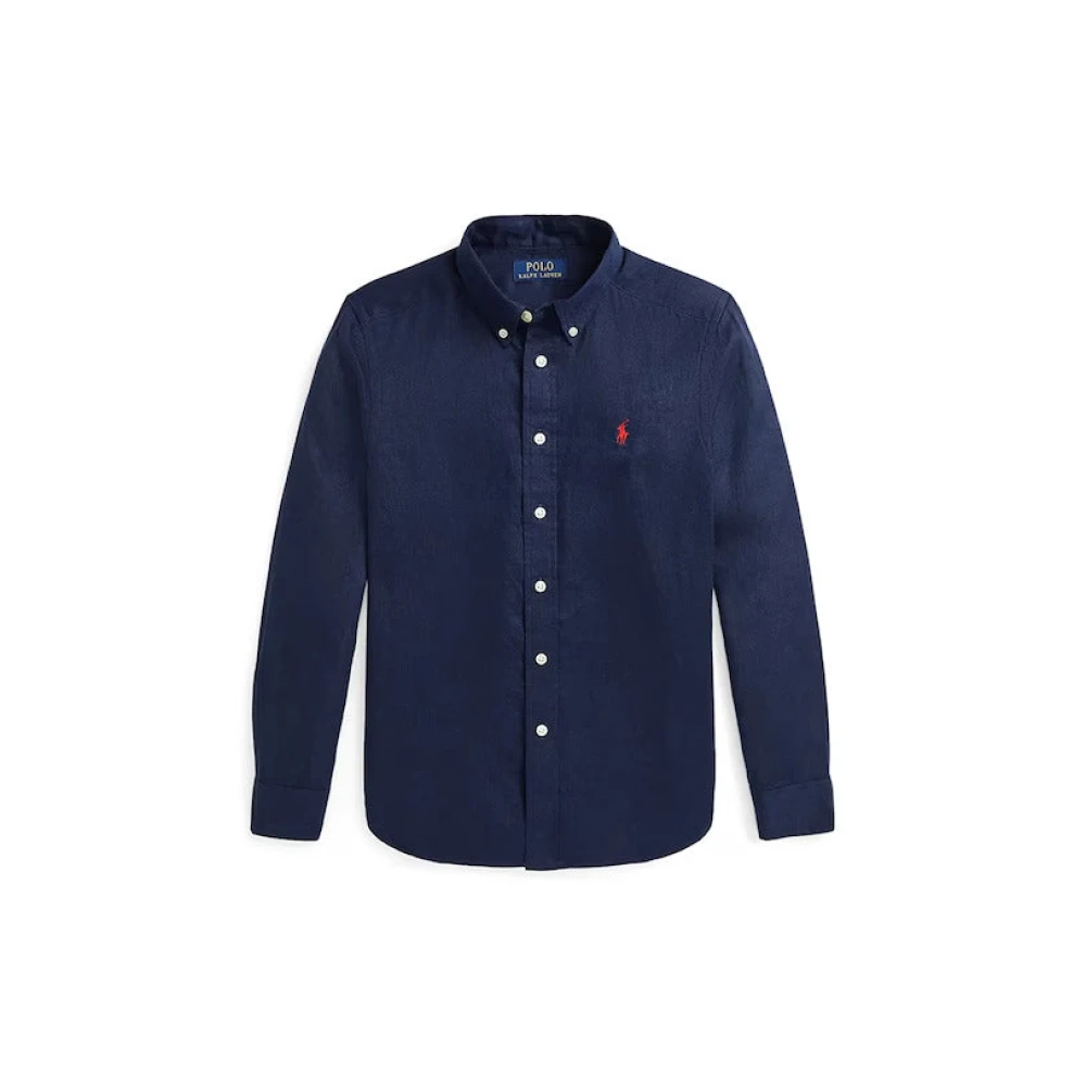Ralph Lauren Boys Blue Kids Shirts, 10 Y, Linen Shirt