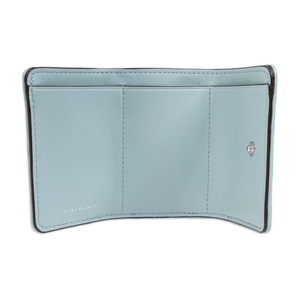 TORY BURCH Leren portemonnee Fleming Blue Dames
