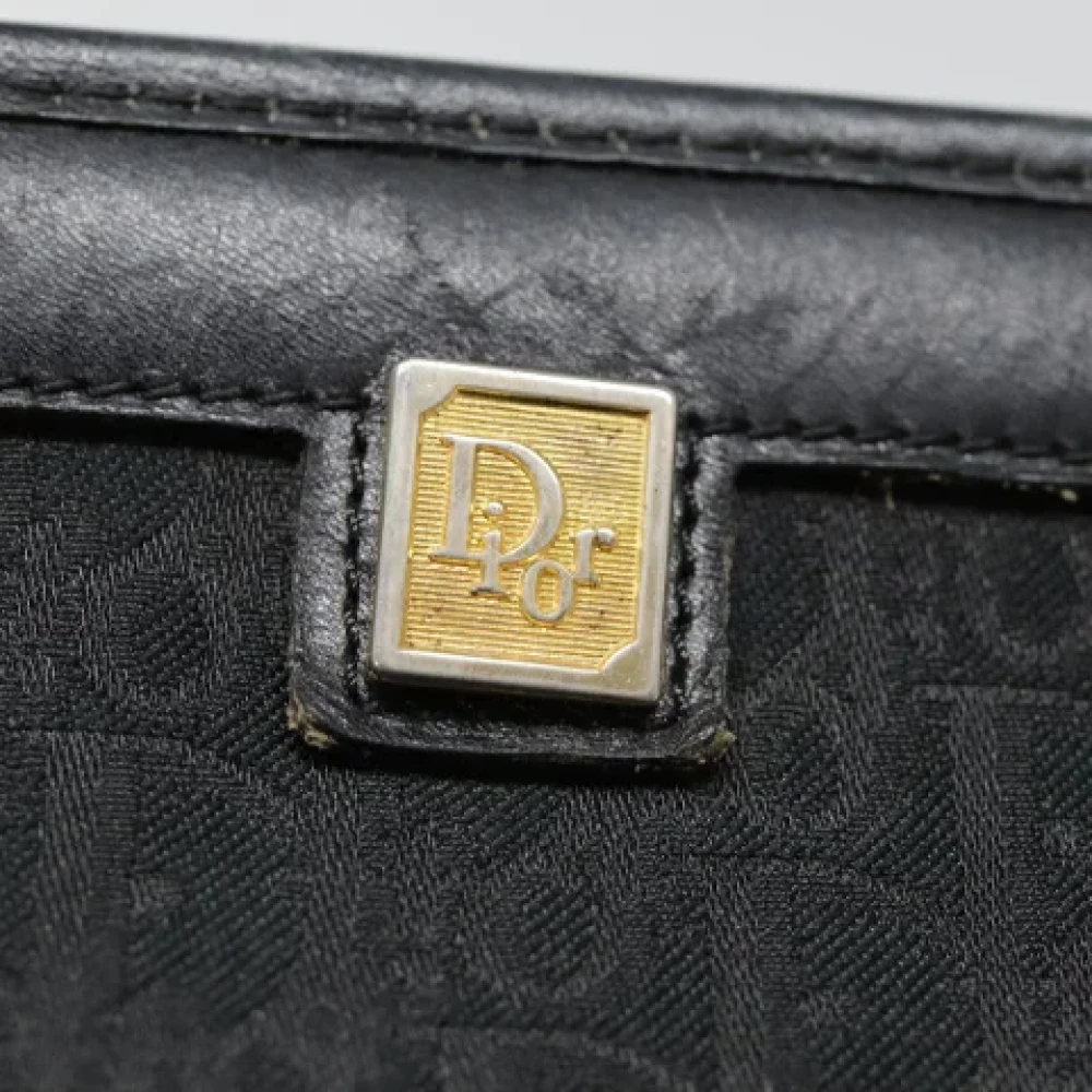Dior Vintage Pre-owned Canvas clutches Black Dames