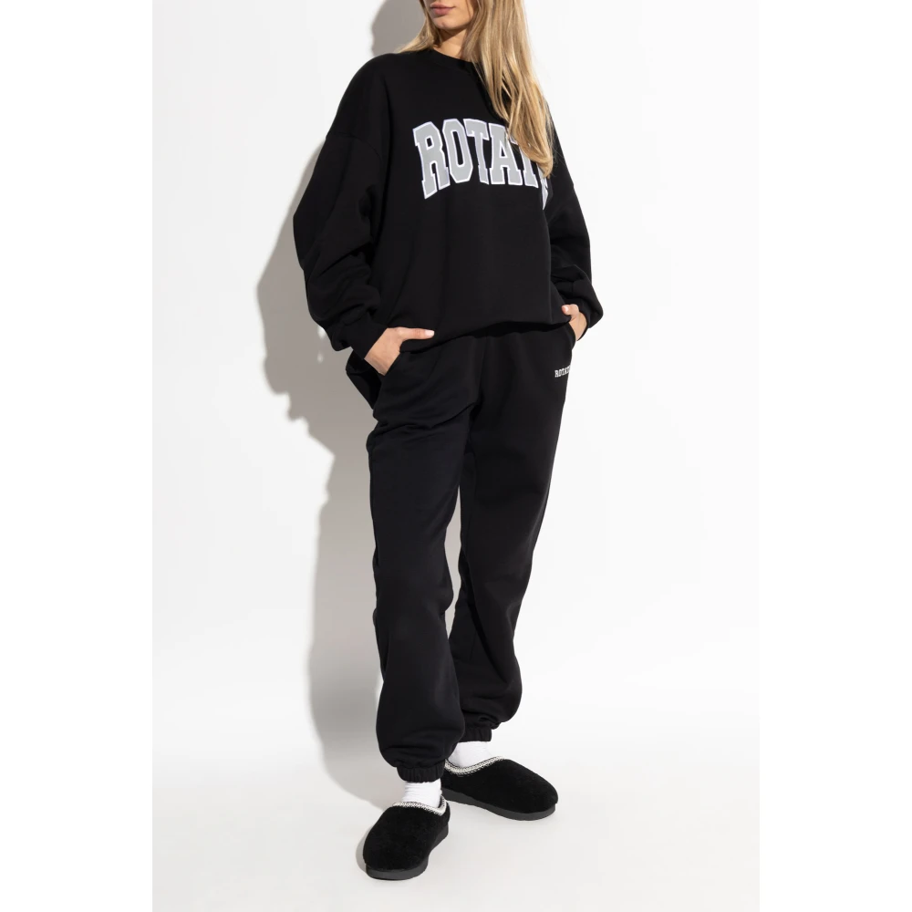 Rotate Birger Christensen Sweatshirt met logo Black Dames