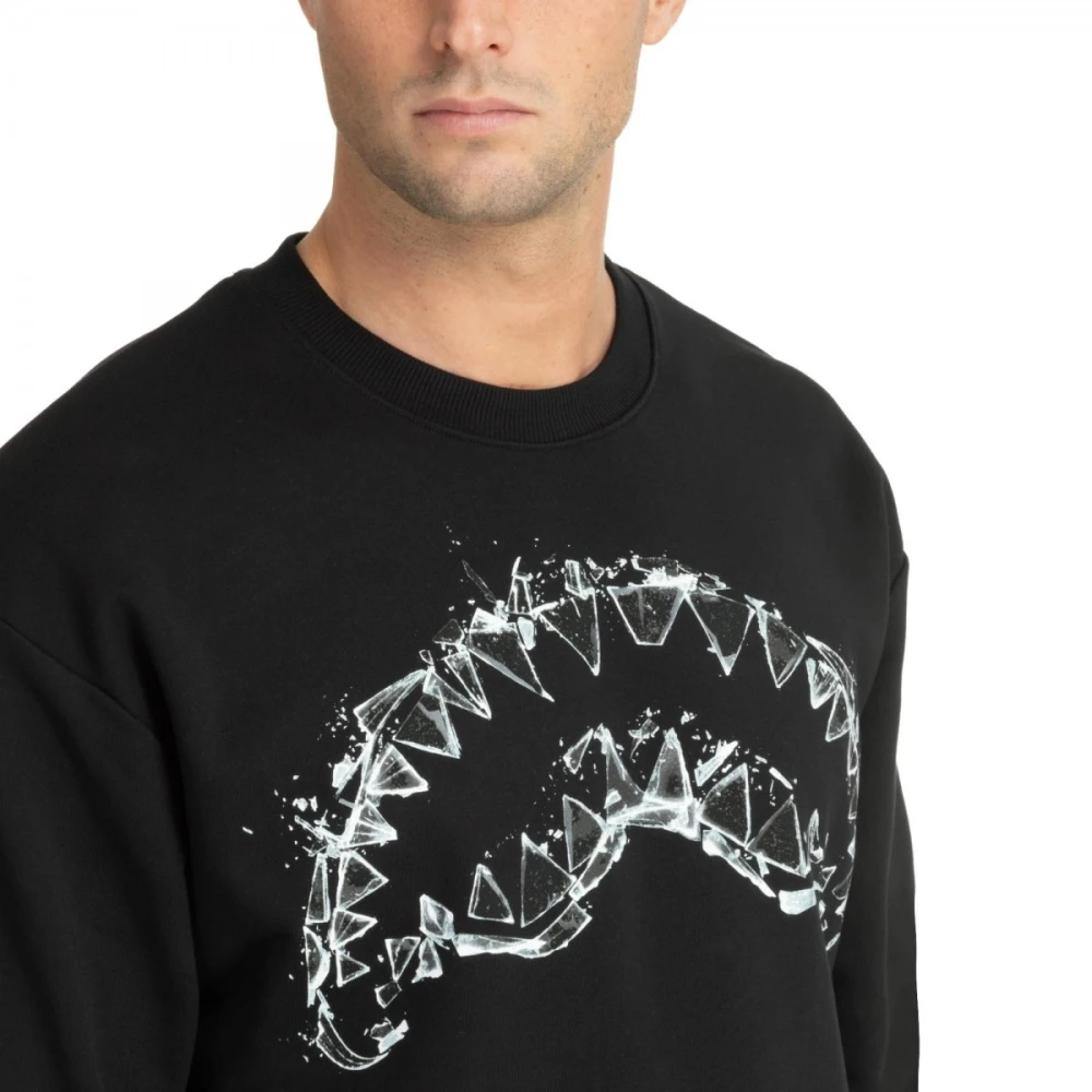Sprayground Gebroken Glas Haaienmond Sweatshirt Black Heren