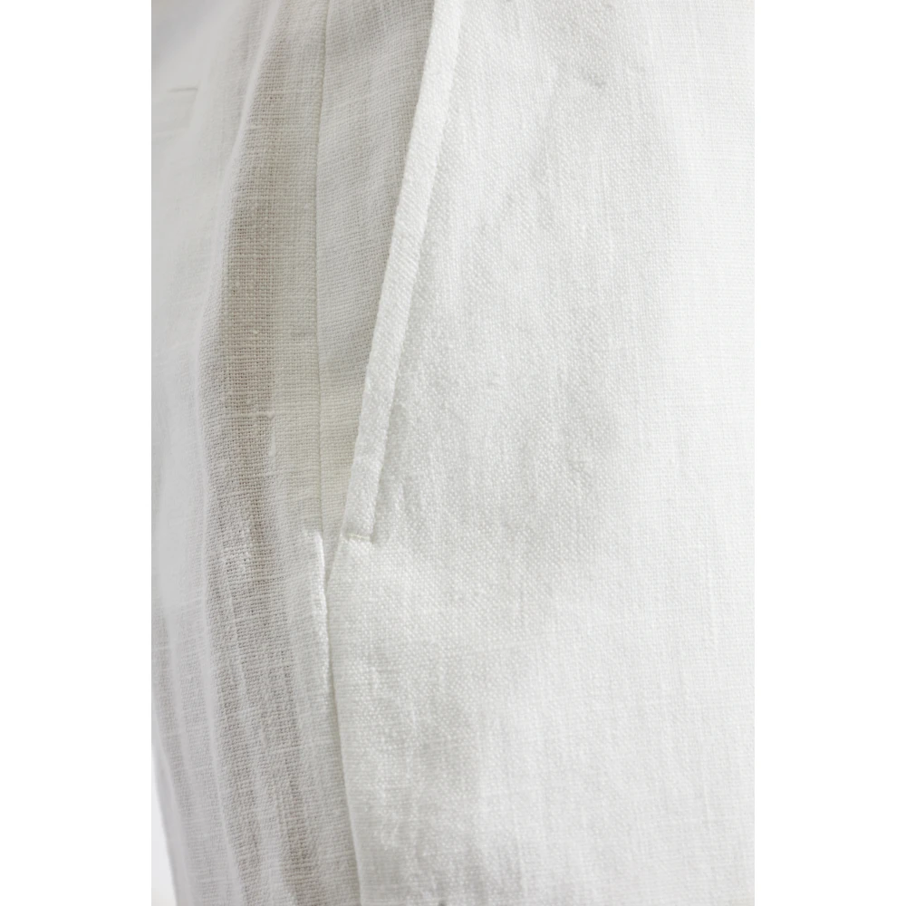 Moschino Linnen broek met vouw White Dames