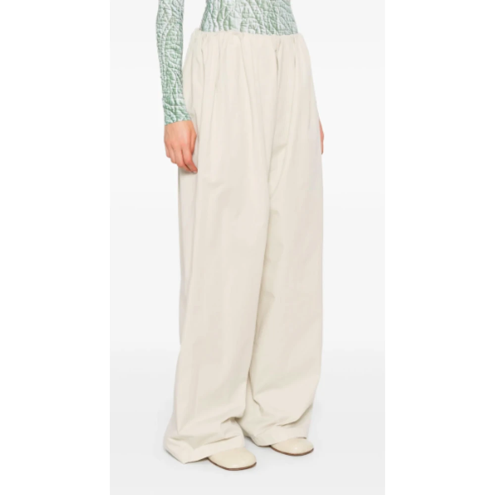 MM6 Maison Margiela Beige Krijt Broek Beige Dames