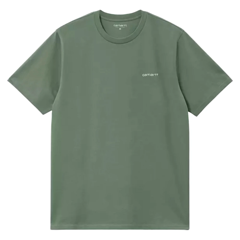 Carhartt Wip Script Broderi T-Shirt Park Vit Green, Herr