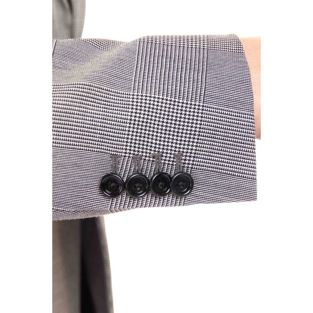 Lardini Grijze Wol Prins van Wales Jurk Gray Heren