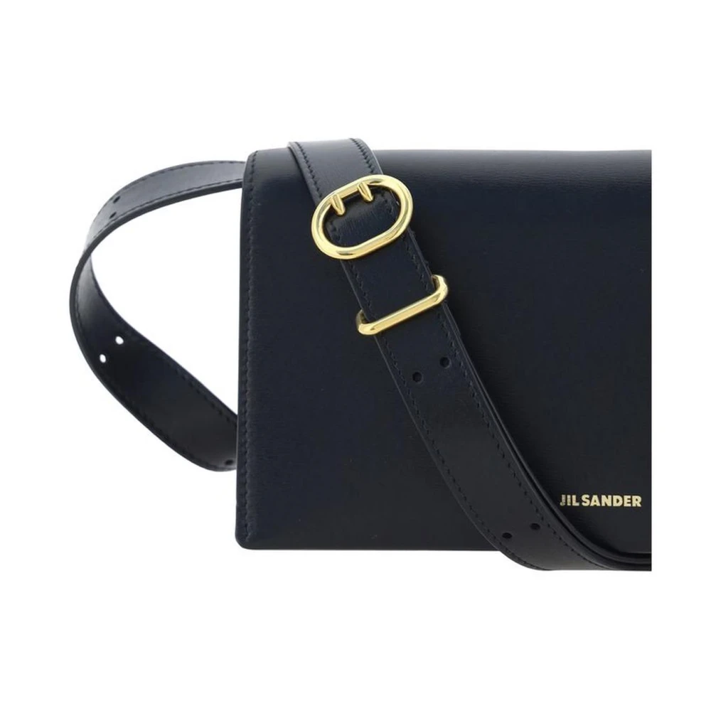 Jil Sander Geometrische Schoudertas met Verstelbare Band Black Dames