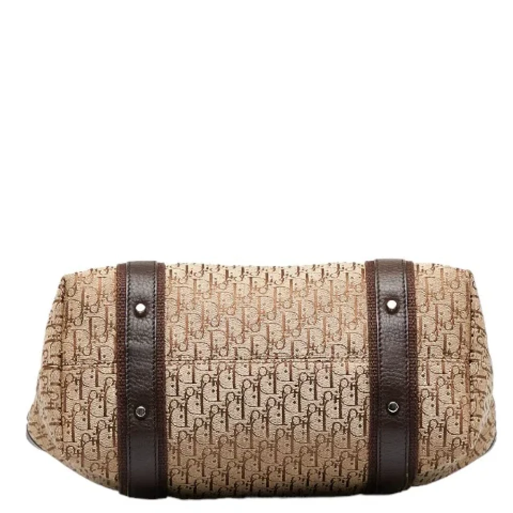 Dior Vintage Pre-owned Canvas handbags Beige Dames