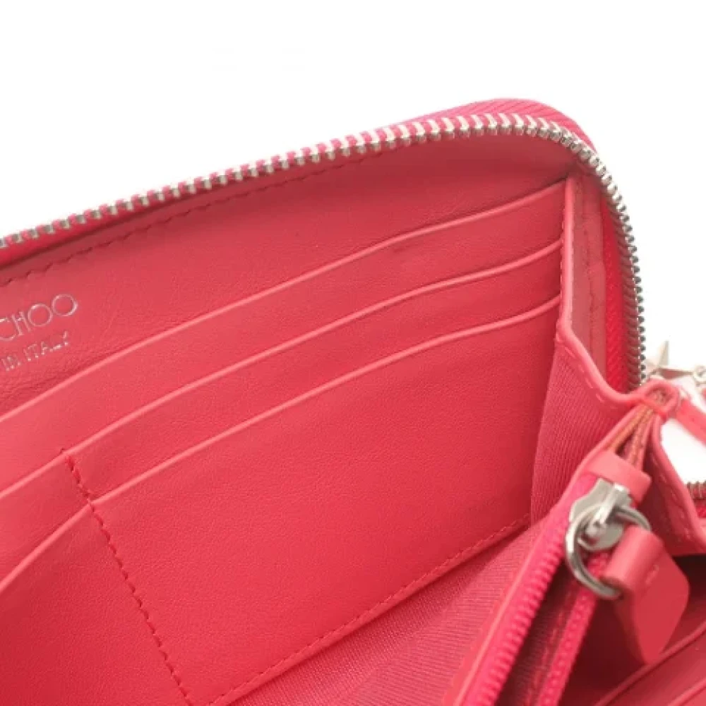 Jimmy Choo Pre-owned Leather wallets Pink Dames