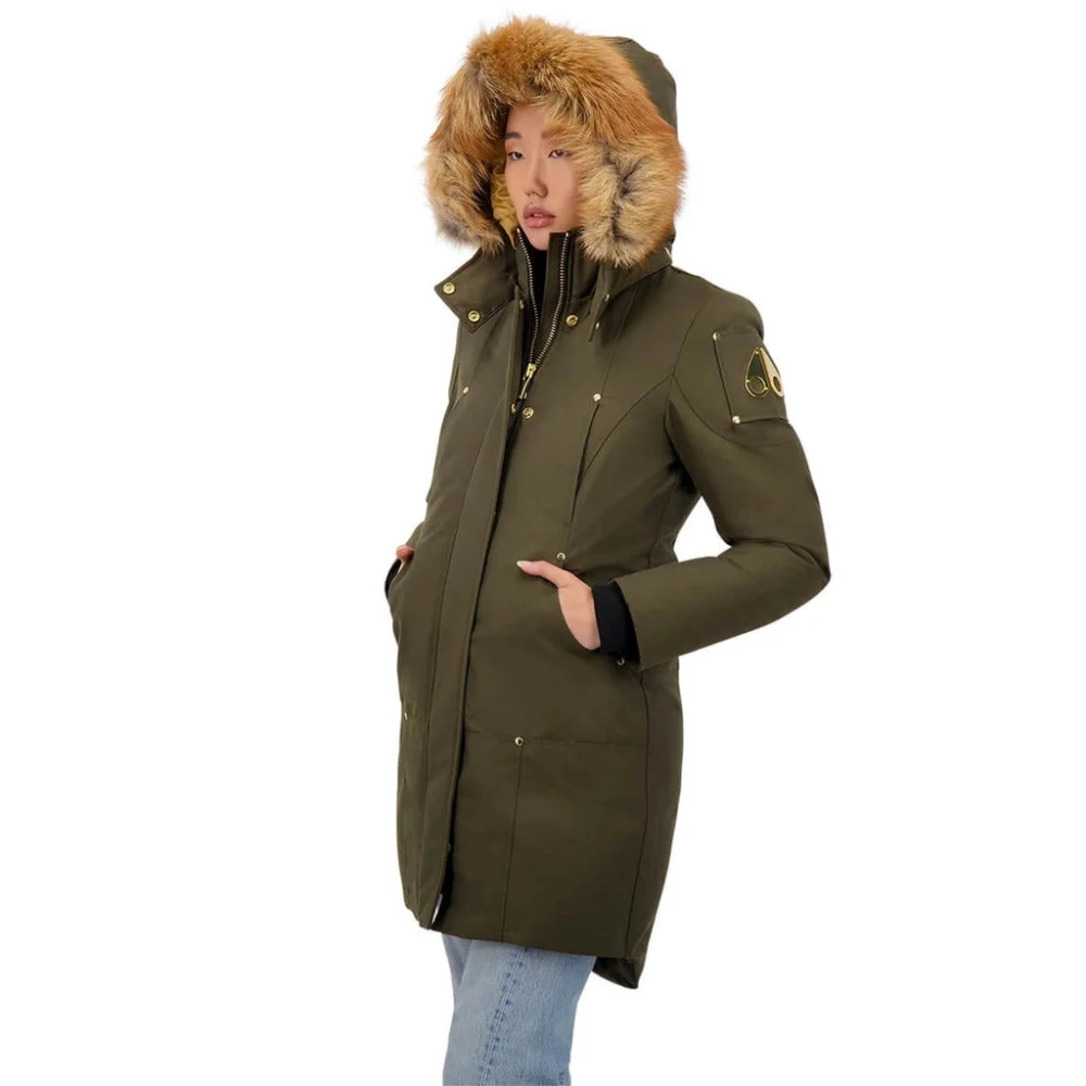 Moose Knuckles Gouden Stirling Parka met Vos Bont Green Dames