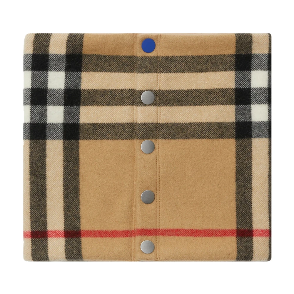 Burberry Kasjmier Nekwarmer met Snap Sluiting Beige Dames