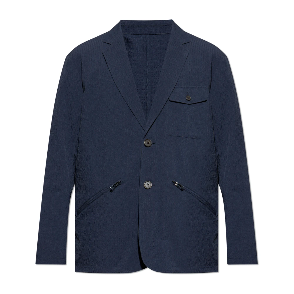 Emporio Armani Homme Bleu Vestes, Taille: S Blazer À Revers Ouverts