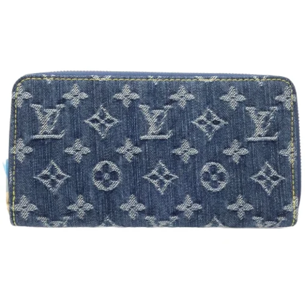 Louis Vuitton Vintage Pre-owned Denim wallets Blue Dames