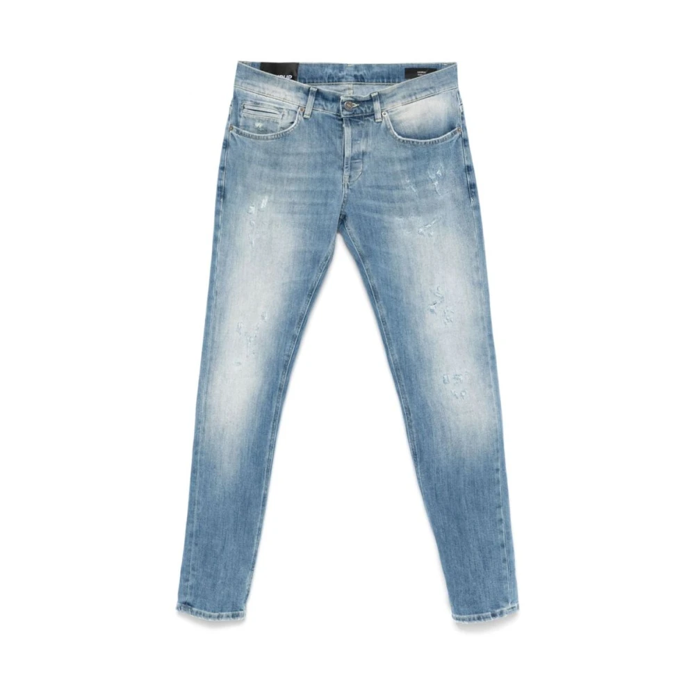 Dondup Lichtblauwe Skinny Cut Ripped Jeans Blue Heren