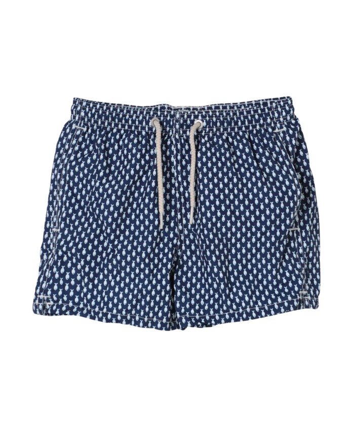 short-de-bain-imprime-poissons-bleus