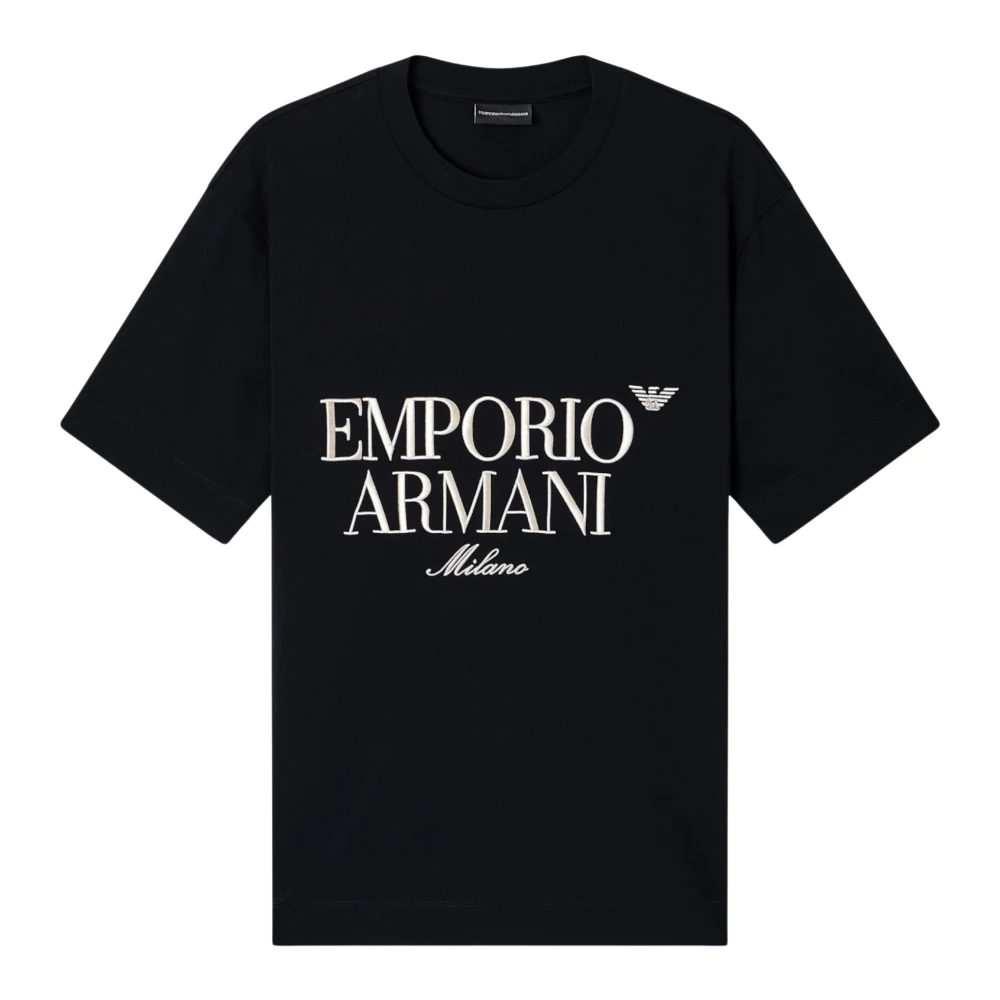 Emporio Armani Men's Blue T-Shirts, L, Relaxed Fit T-Shirt