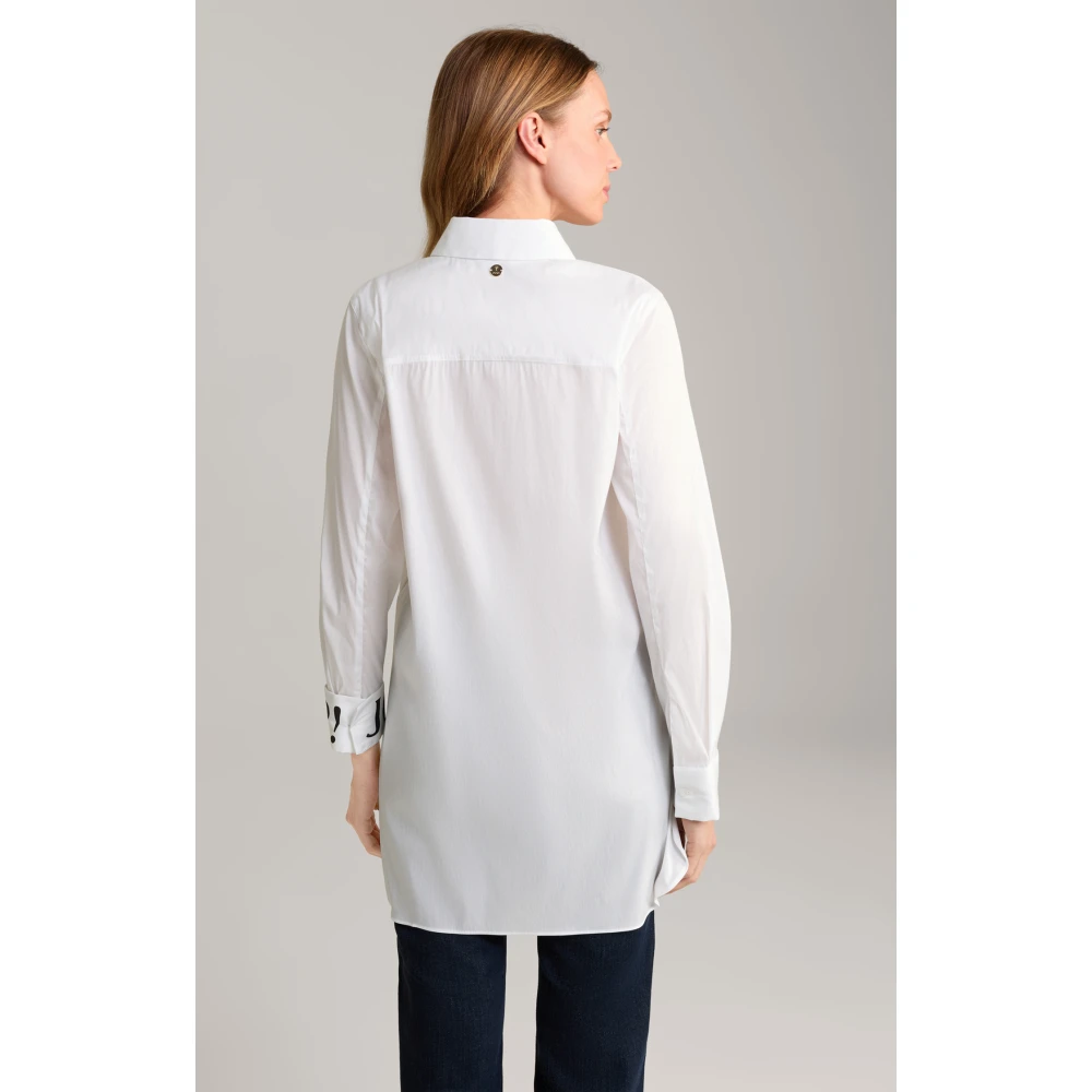 Joop! Witte blouse met zijsplitten White Dames