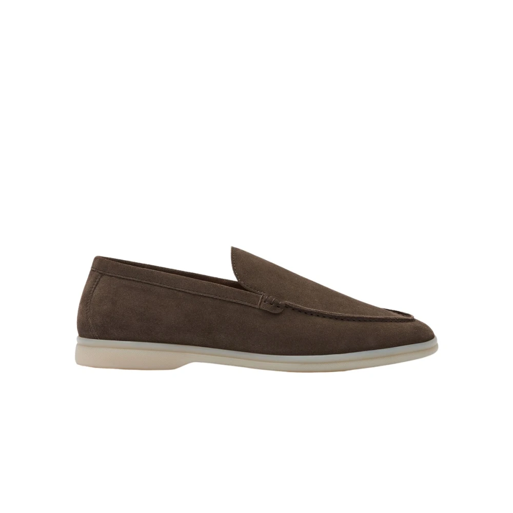 Scarosso Brown Loafers, Male, 10 Uk, Deep Taupe Suede Loafer