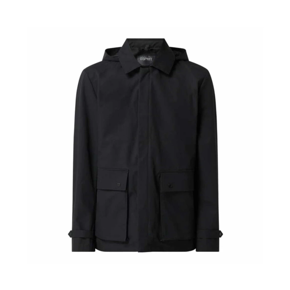 Esprit Tijdloze regenjas blijf stijlvol Black Heren