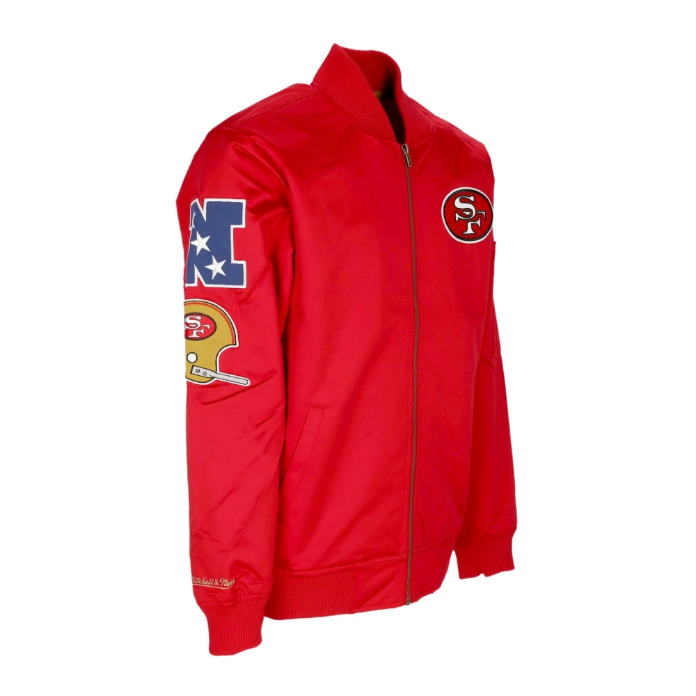 Mitchell & Ness NFL Lichtgewicht Satijnen Bomberjack Red Heren
