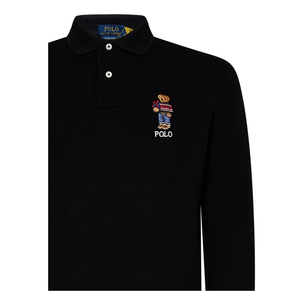 Polo Ralph Lauren Zwarte Polo T-shirts met Polo Bear Black Heren