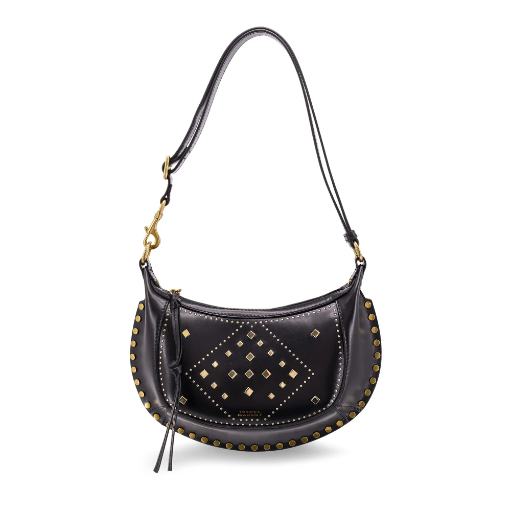Isabel marant Leren schoudertas met metalen details Black Dames