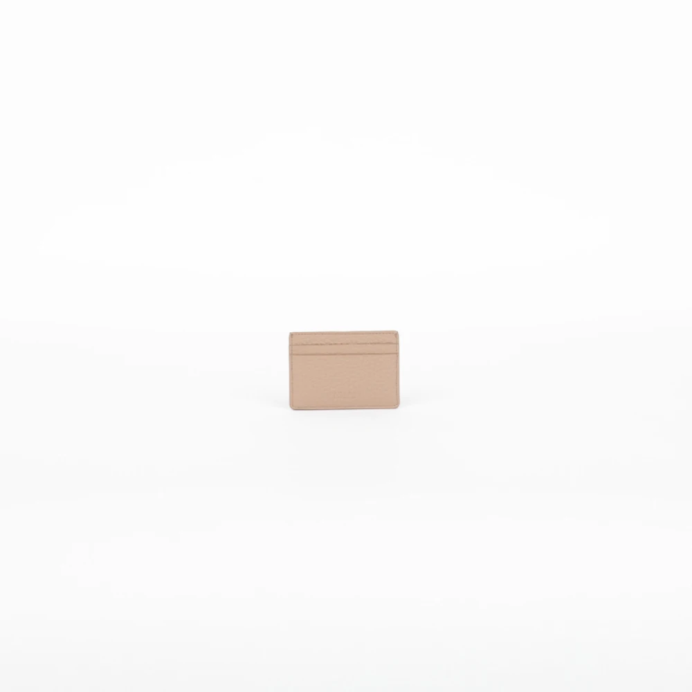Orciani Leren RFID-beschermd Kaarthouder Beige Dames