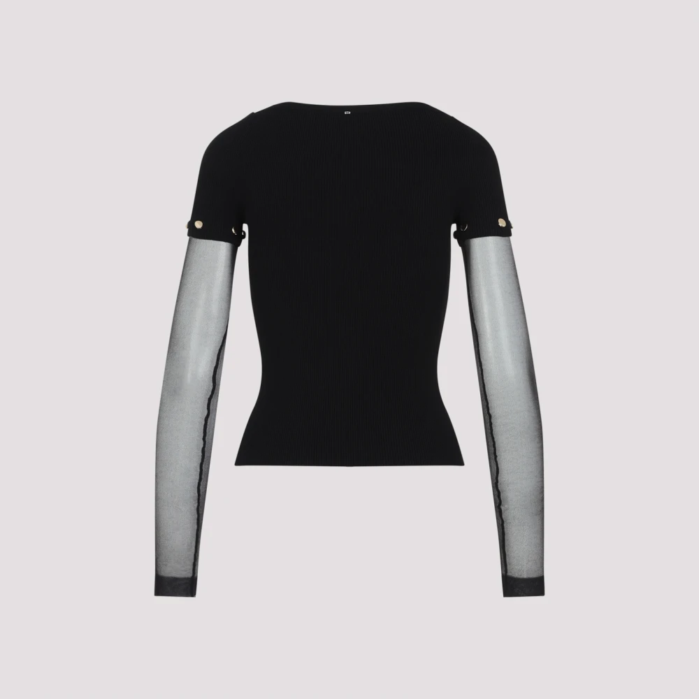 SPORTMAX Elegante Zwarte Topkleding voor Vrouwen Black Dames