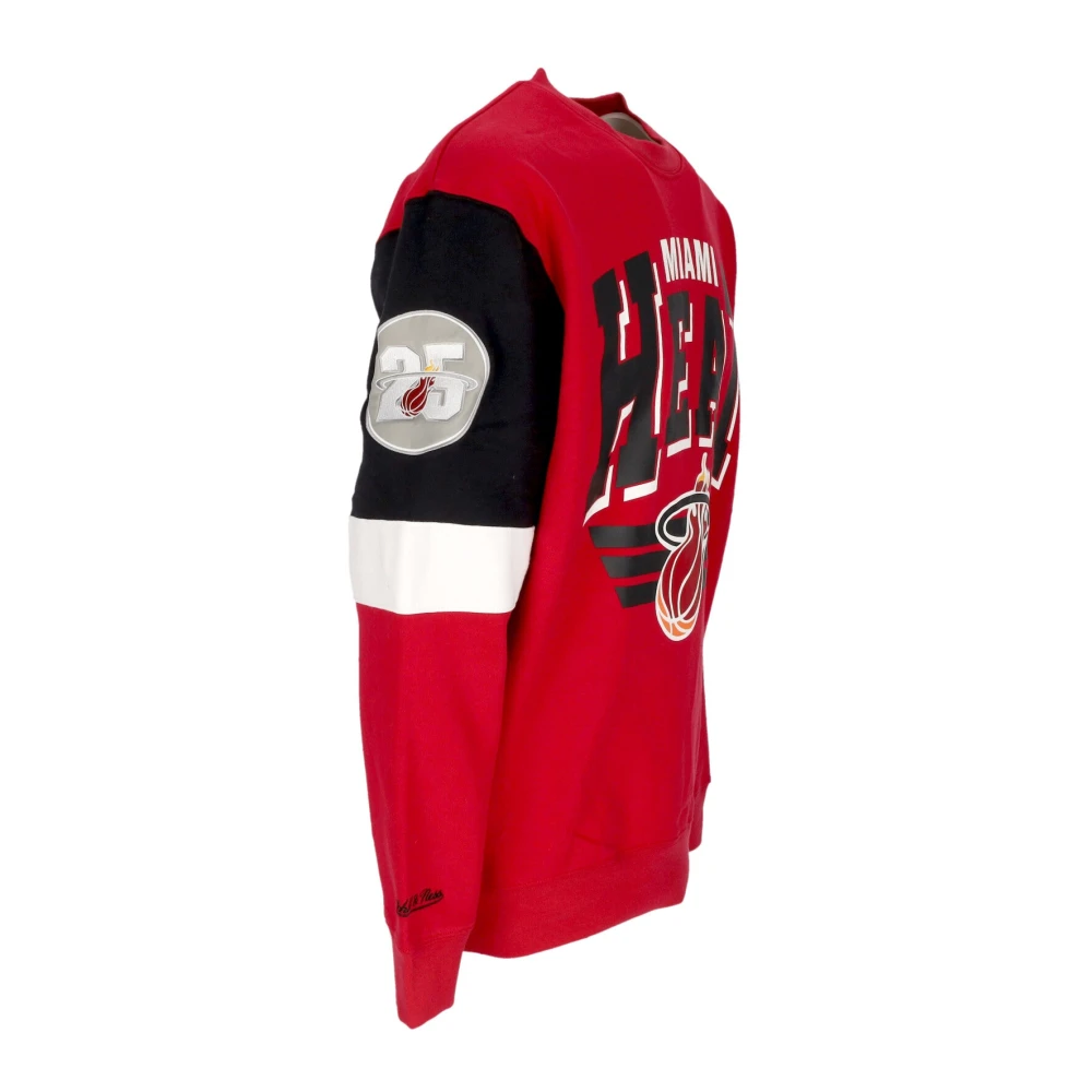 Mitchell & Ness Miami Heat NBA Crewneck Sweatshirt Red Heren